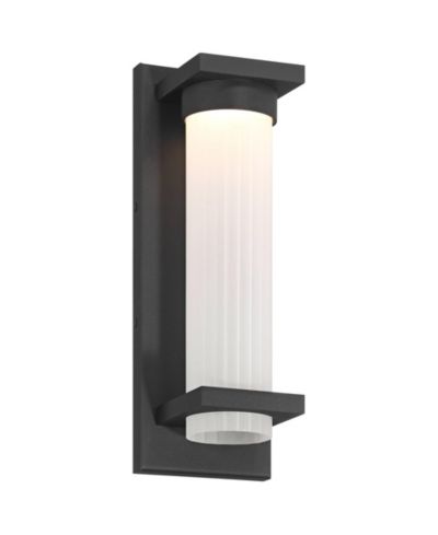Possini Euro Design Современный настенный светильник Kathleen, металл и стекло, LED лампа, для крыльца и дома