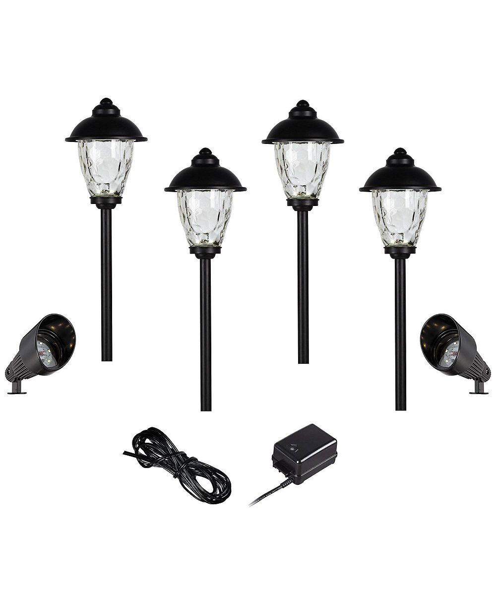 John Timberland  High Traditional Outdoor Complete Landscape Kit with Concord Path Lights and Spots Porch House LED Bulb