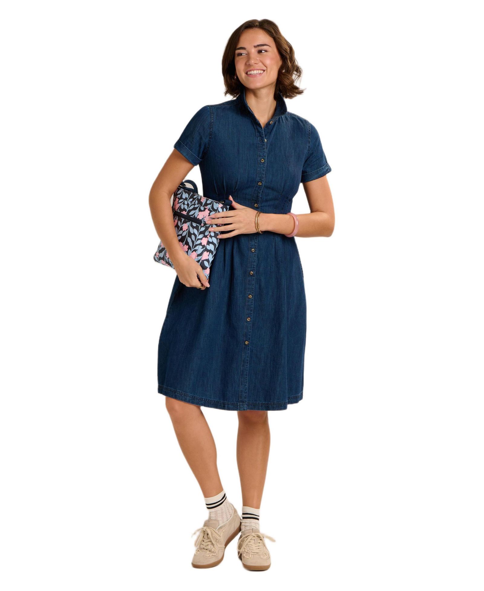 Brakeburn Женское джинсовое платье Antonia Button Front