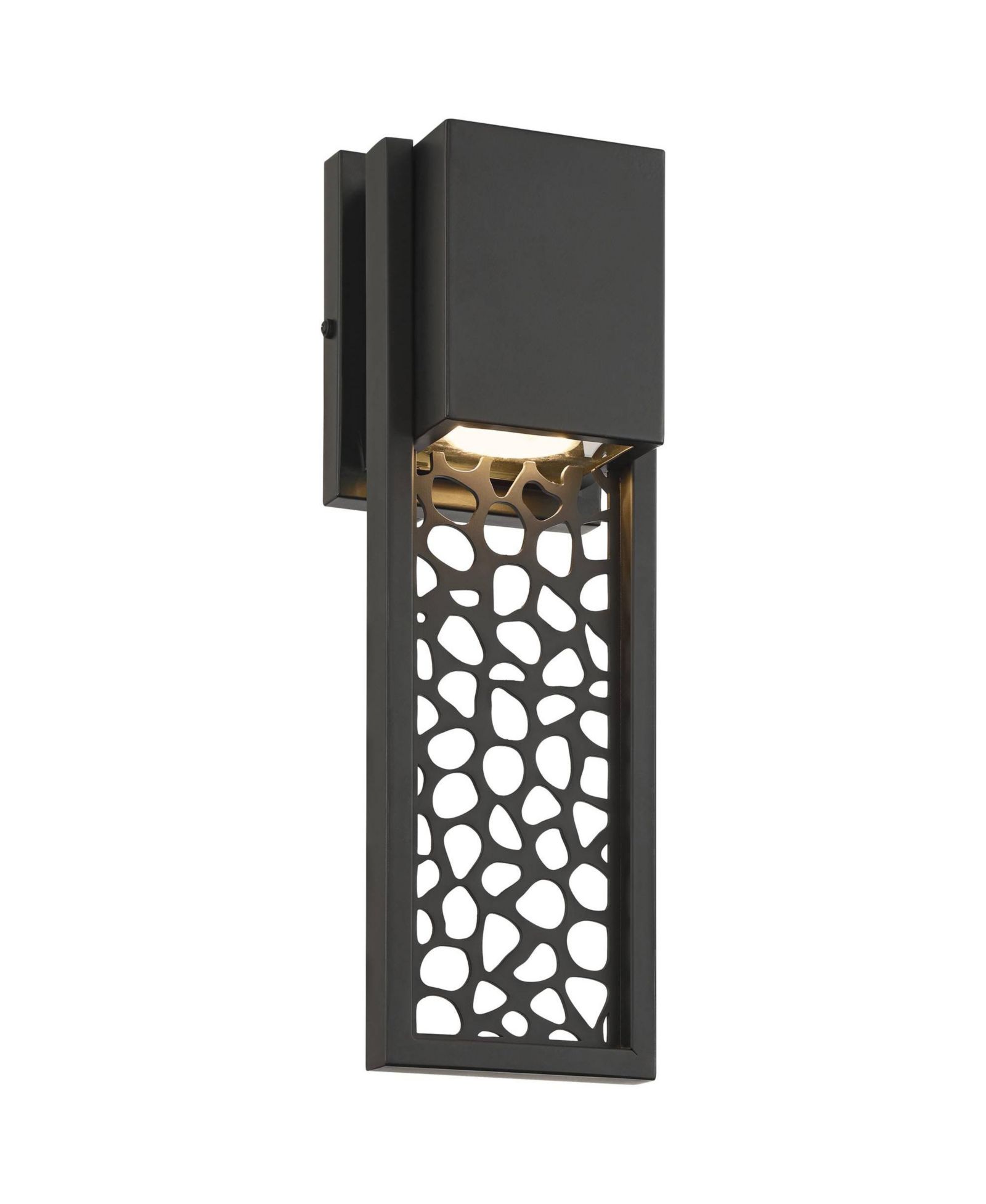 Possini Euro Design Miele  High Modern Outdoor Wall Light Fixture Mount Porch House LED Bulb Dark Sky Matte Metal