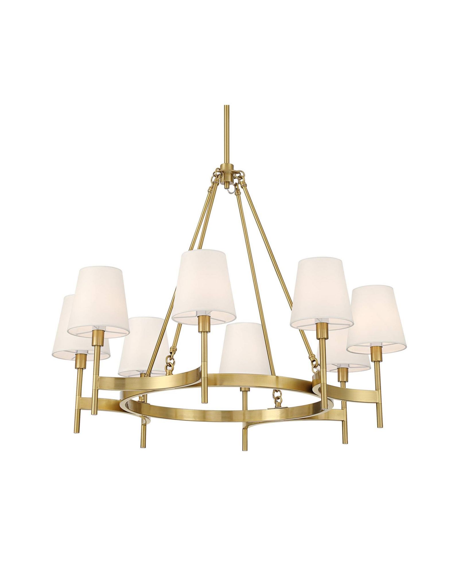 Люстра Possini Euro Design Greta Brass 8-Light Shade Chandelier
