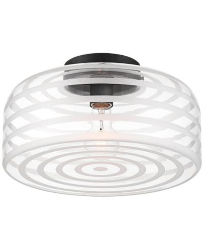 Потолочный светильник Possini Euro Design Cooper Mid Century Modern с рифленым стеклом
