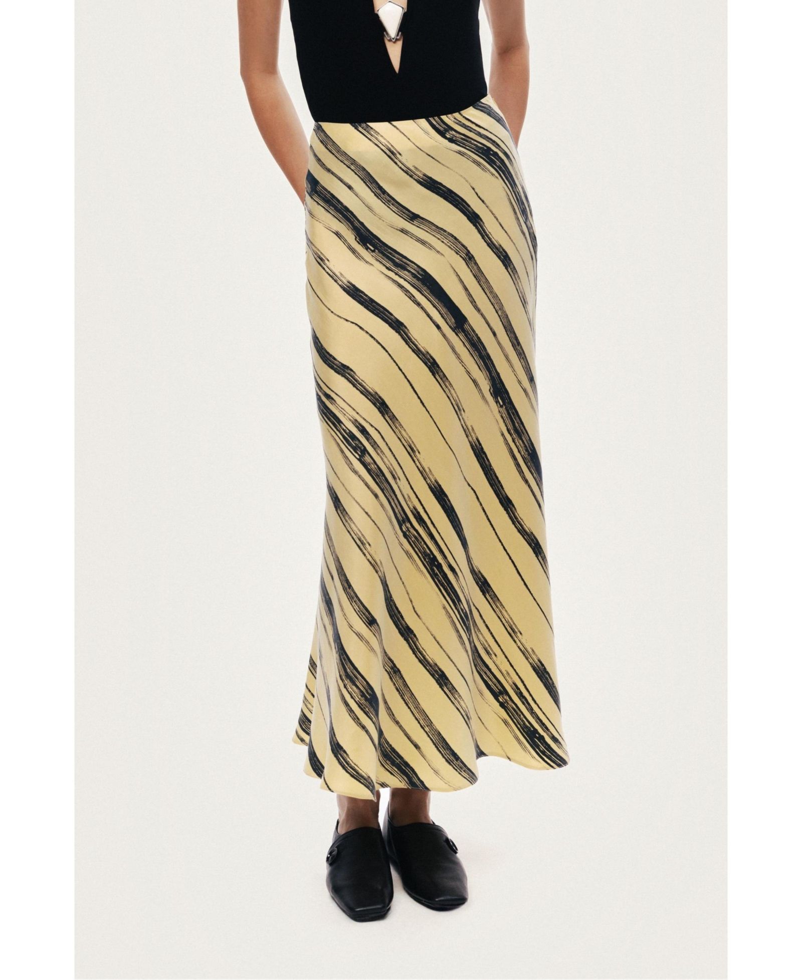 NOCTURNE Women's Lightweight Printed Midi Skirt
