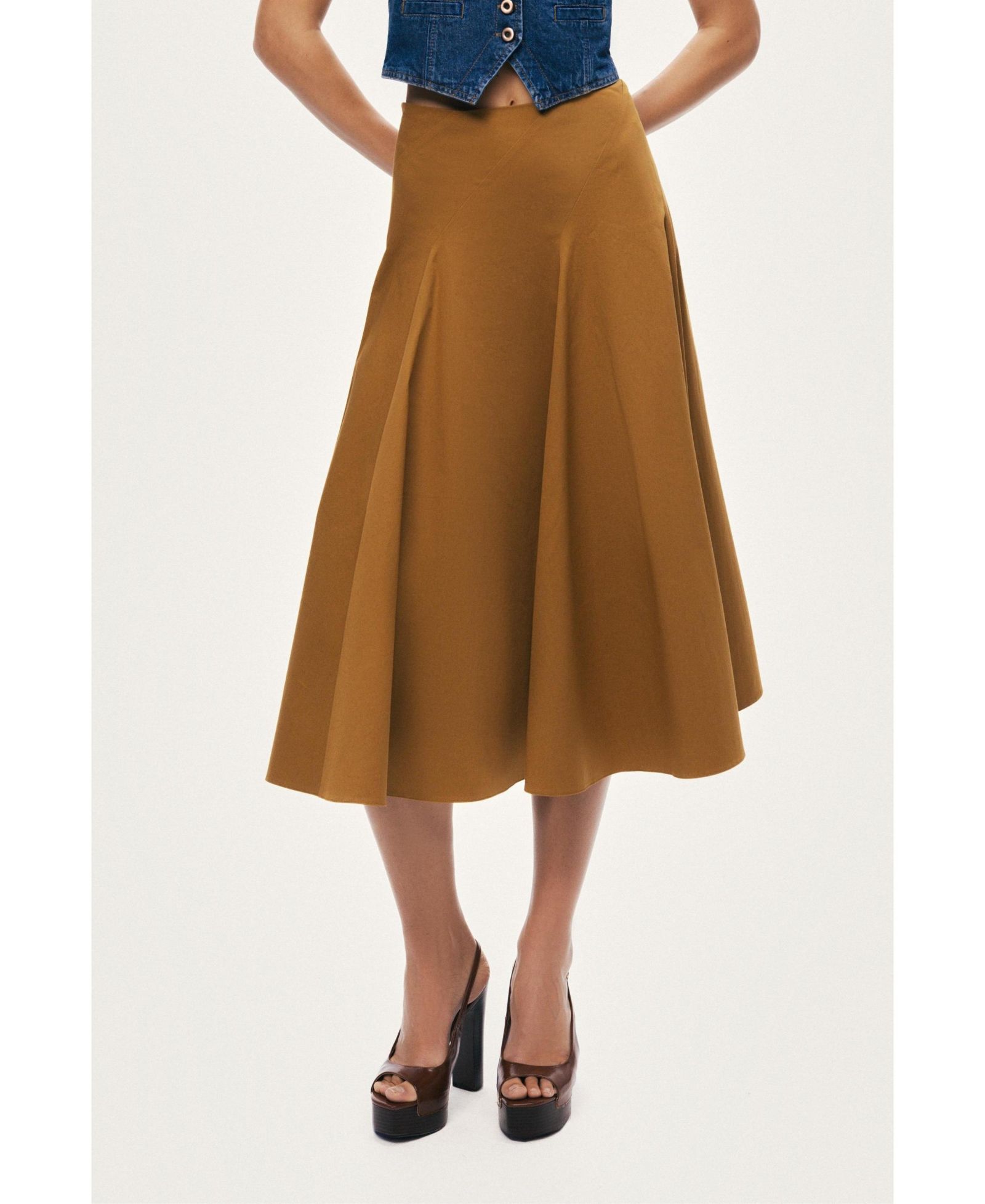 NOCTURNE Women's Flared Midi Skirt