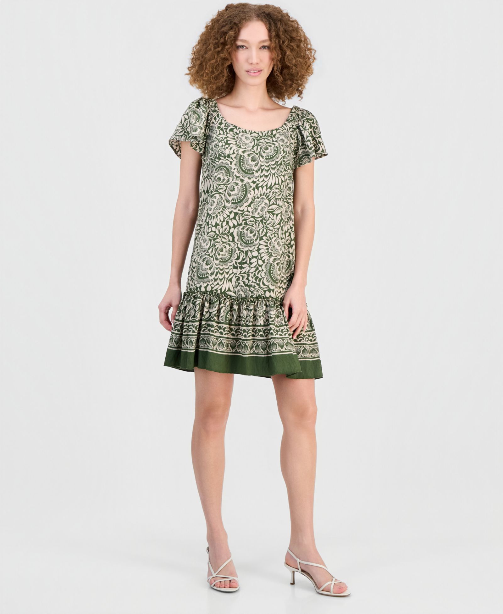 Платье Robbie Bee Women's On/Off-The-Shoulder Ruffle-Hem