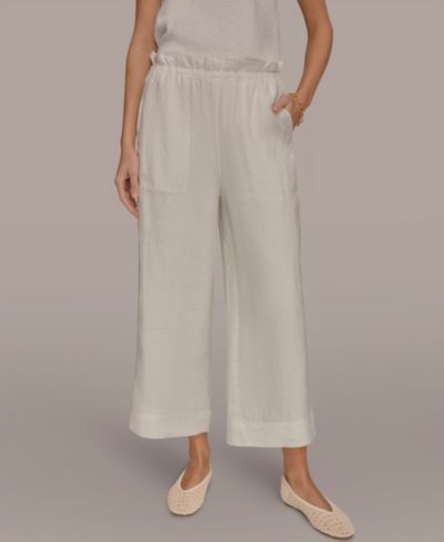 Donna Karan Weekend Женские льняные брюки High-Rise Relaxed