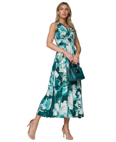 Calvin Klein Women’s V-Neck Zip-Back Midi Dress
