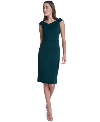 Calvin Klein Women's X Front Off-the-Shoulder Sheath Dress