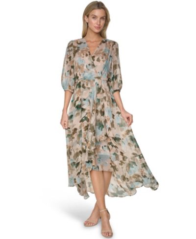 Calvin Klein Women’s V-Neck High-Low Dress