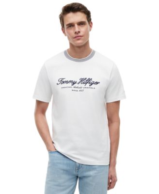 Tommy Hilfiger мужская футболка с вышивкой