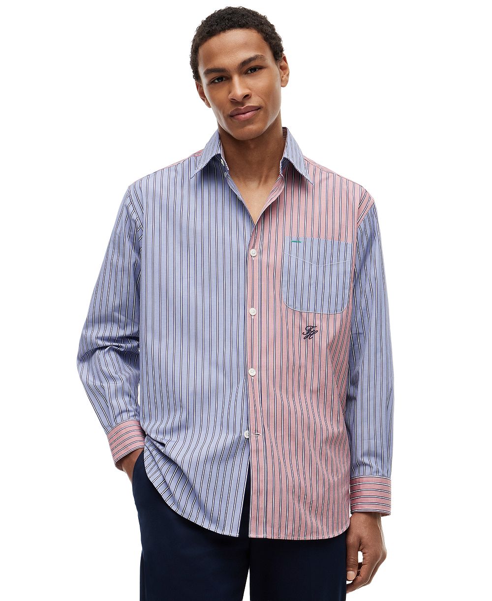 Tommy Hilfiger Men's Long-Sleeve Stripe Block Shirt
