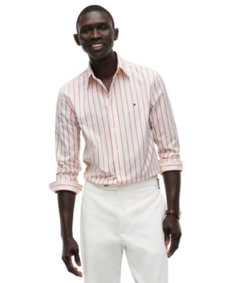 Tommy Hilfiger Мужская рубашка Performance Poplin Stripe