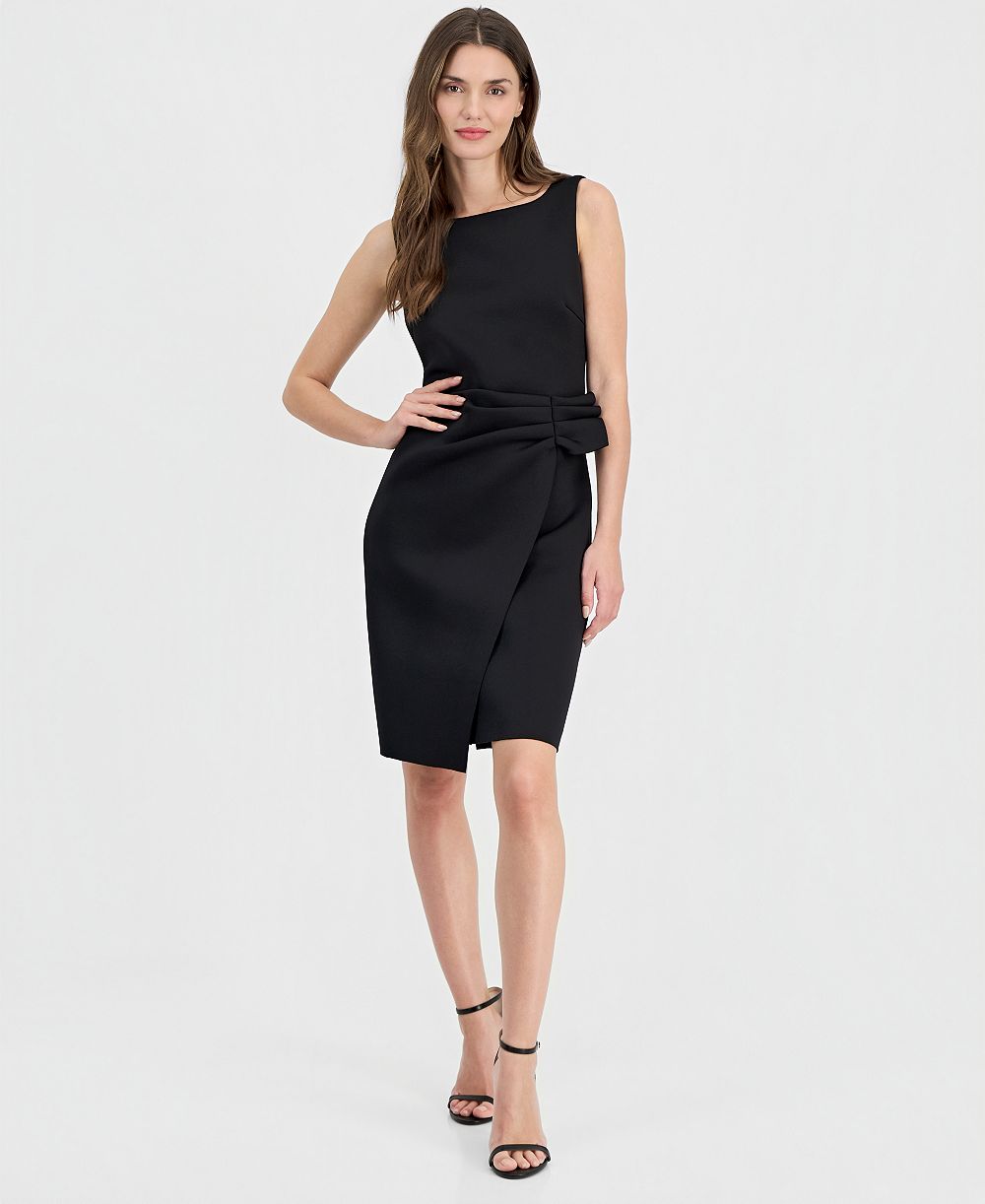 Женское платье Anne Klein Sleeveless Overlay Scuba Sheath