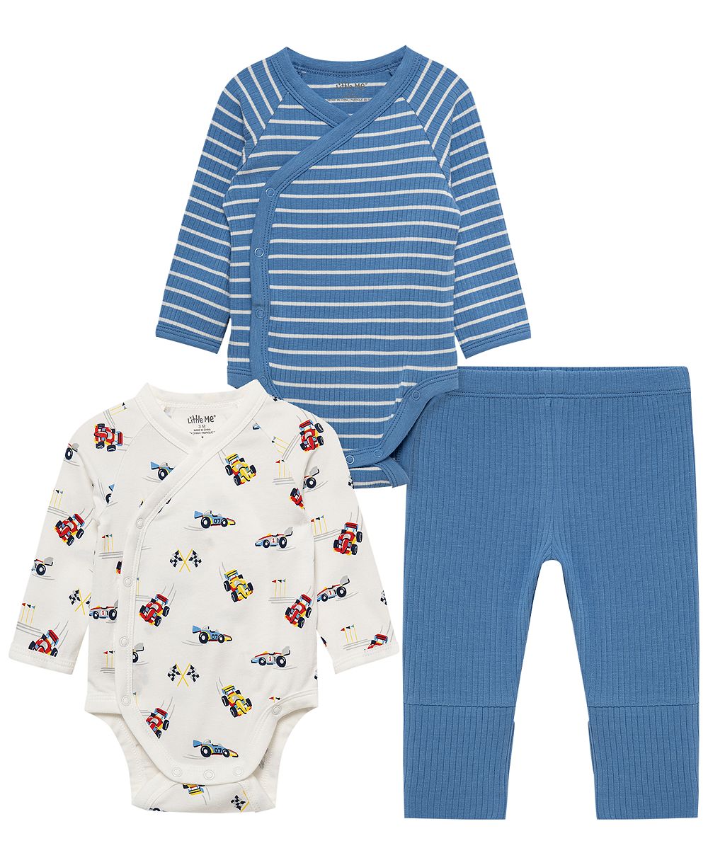 Комплект из боди и брюк Little Me Baby Boys' Grand Prix Cars Long-Sleeve 3-Piece Set