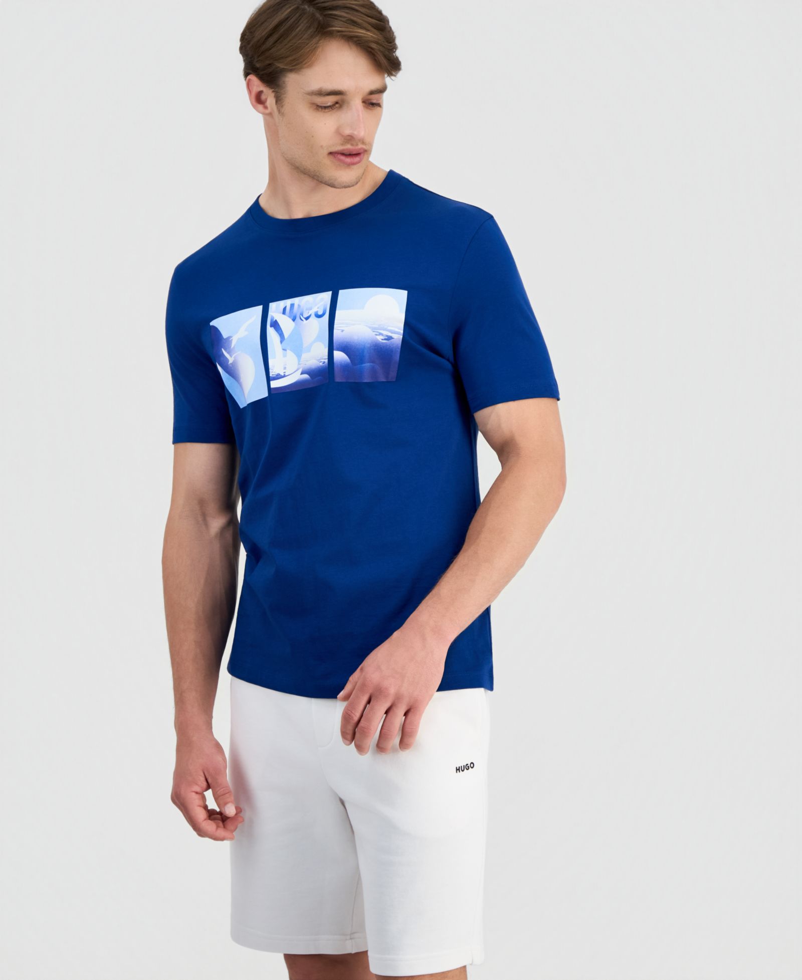 Мужская футболка Hugo Boss с графическим принтом Durose