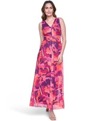 Женское платье Eliza J Sleeveless V-Neck Ruched Waist Midaxi