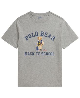 Детская футболка Polo Ralph Lauren с медведем из хлопка