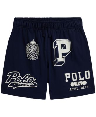 Детские шорты Polo Ralph Lauren из хлопкового джерси с принтом