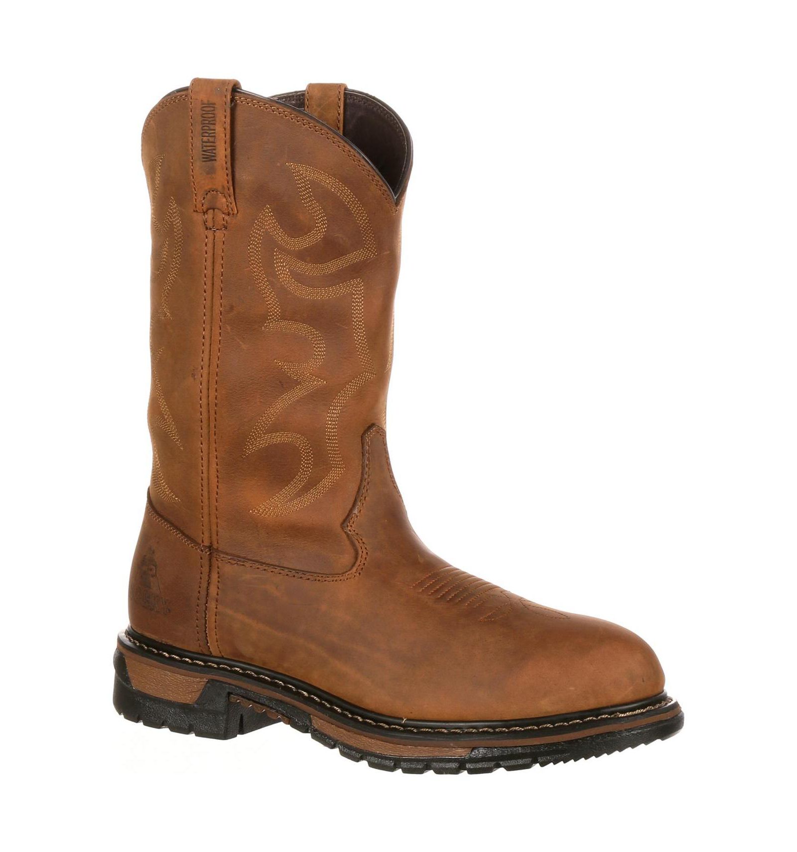 ROCKY Men's Original Ride Branson Roper Waterproof Western Boots