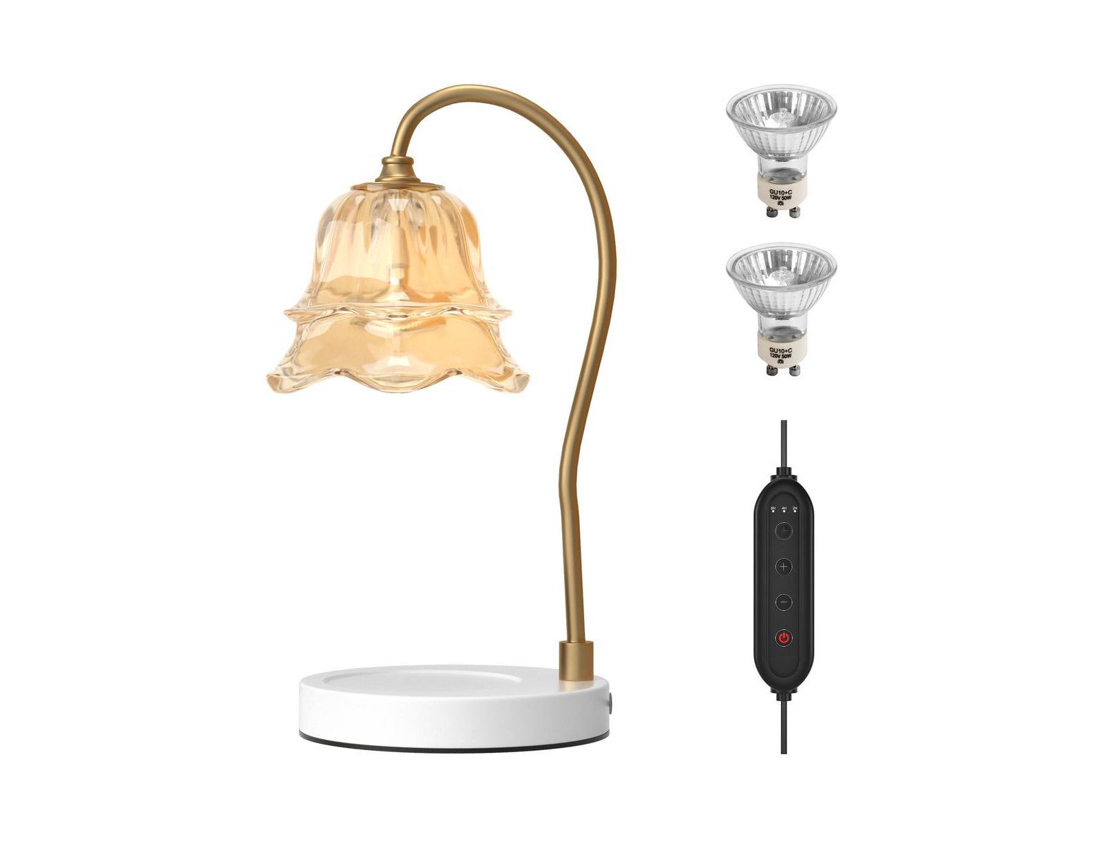 Artudatech Dimmable Candle Warmer Lamp with Timer and 2 Bulbs for Home Decor