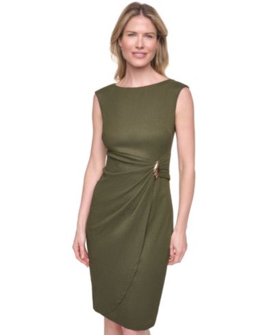 Jessica Howard Women's Crinkle Knit Sheath Dress