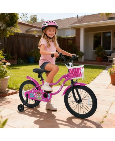 Slickblue 18" Adjustable Training Wheels Bike, Ages 3-8