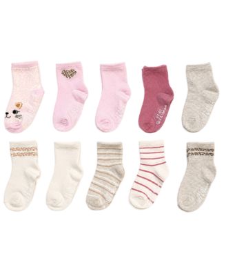 Детский Rainbow Sugar 2T-4T Grippers Socks, 10-Pack