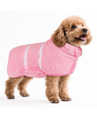 ARONKL Dog Bathrobe Quick Drying Super Absorbent Soft Warm Adjustable Machine Washable Pet Towel Supplies