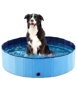 ARONKL Foldable Dog Pet Bath Pool Collapsible Bathing Tub Slip Resistant Durable Portable No Inflation