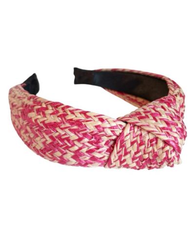 Headbands of Hope Women's Raffia Top Knot Headband - Pink
