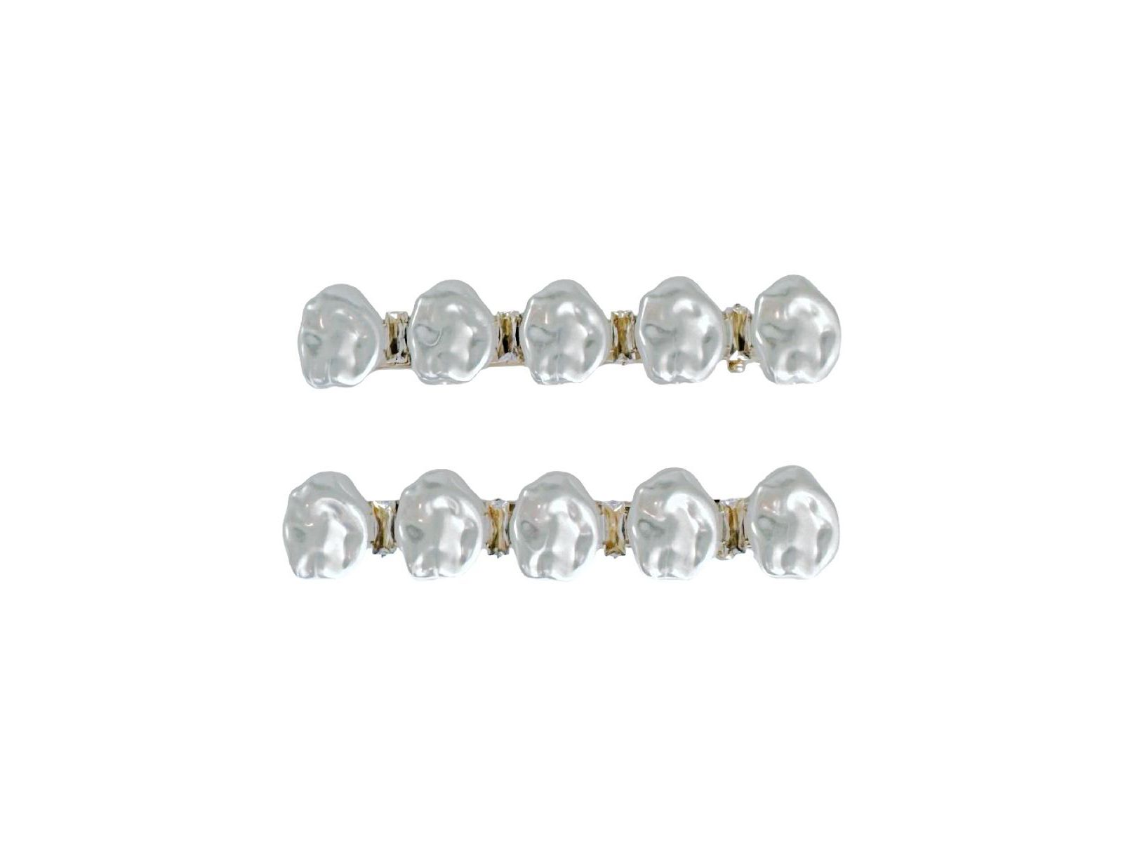 Headbands of Hope Women's Barrette Hair Clip Set of 2 - Pearl White