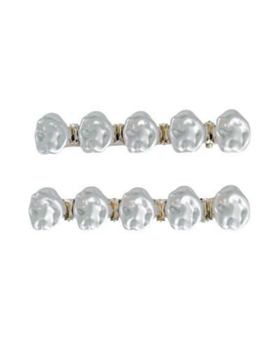 Headbands of Hope Women's Barrette Hair Clip Set of 2 - Pearl White