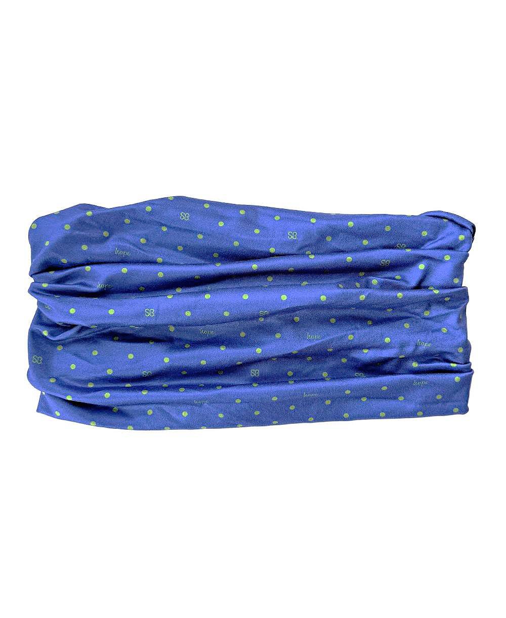 Headbands of Hope Women's Limited Edition Luxe Tube Turban - St. Baldrick's Blue Polka Dot