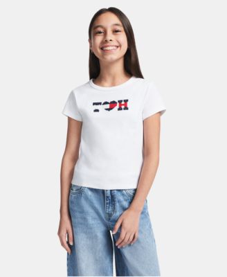 Футболка Tommy Hilfiger Girls' Embroidered Short-Sleeve