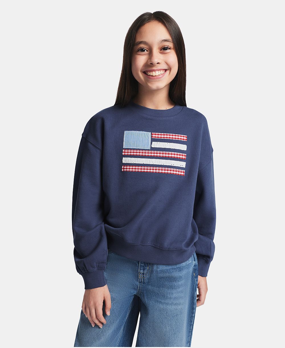 Детская свитшот Tommy Hilfiger с вышивкой и длинным рукавом