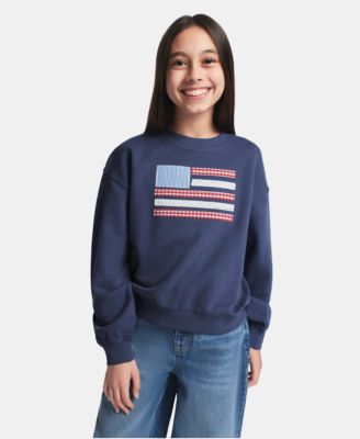 Детская свитшот Tommy Hilfiger с вышивкой и длинным рукавом