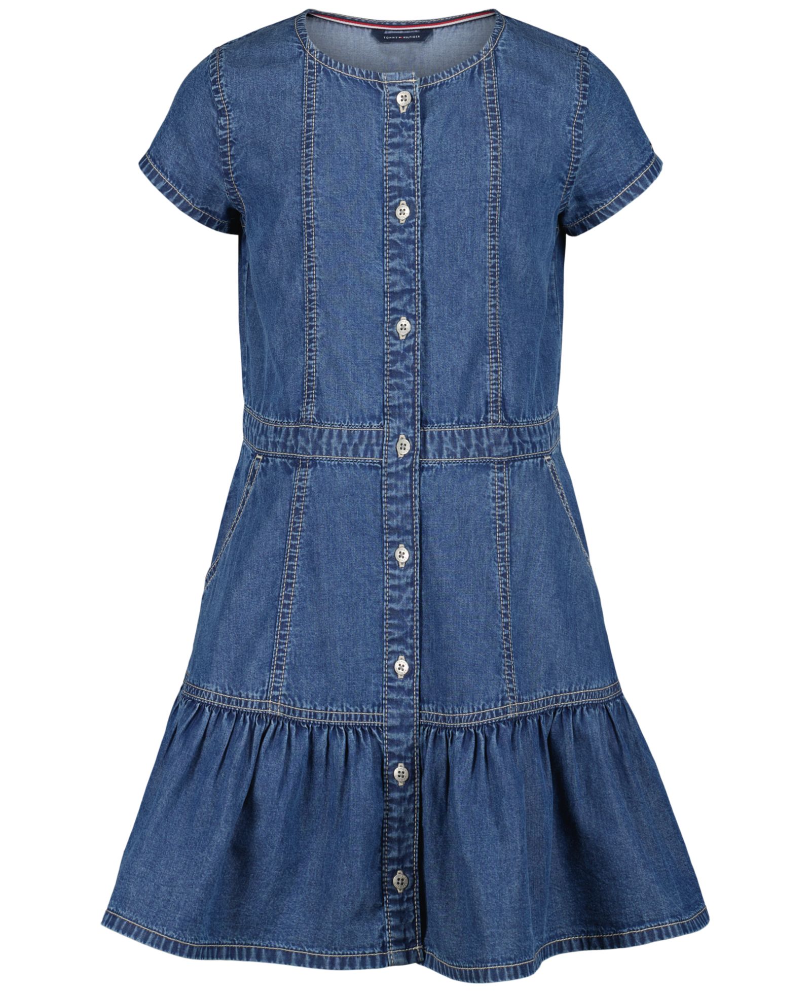 Tommy Hilfiger Girls' 4-16 Denim Short-Sleeve Dress