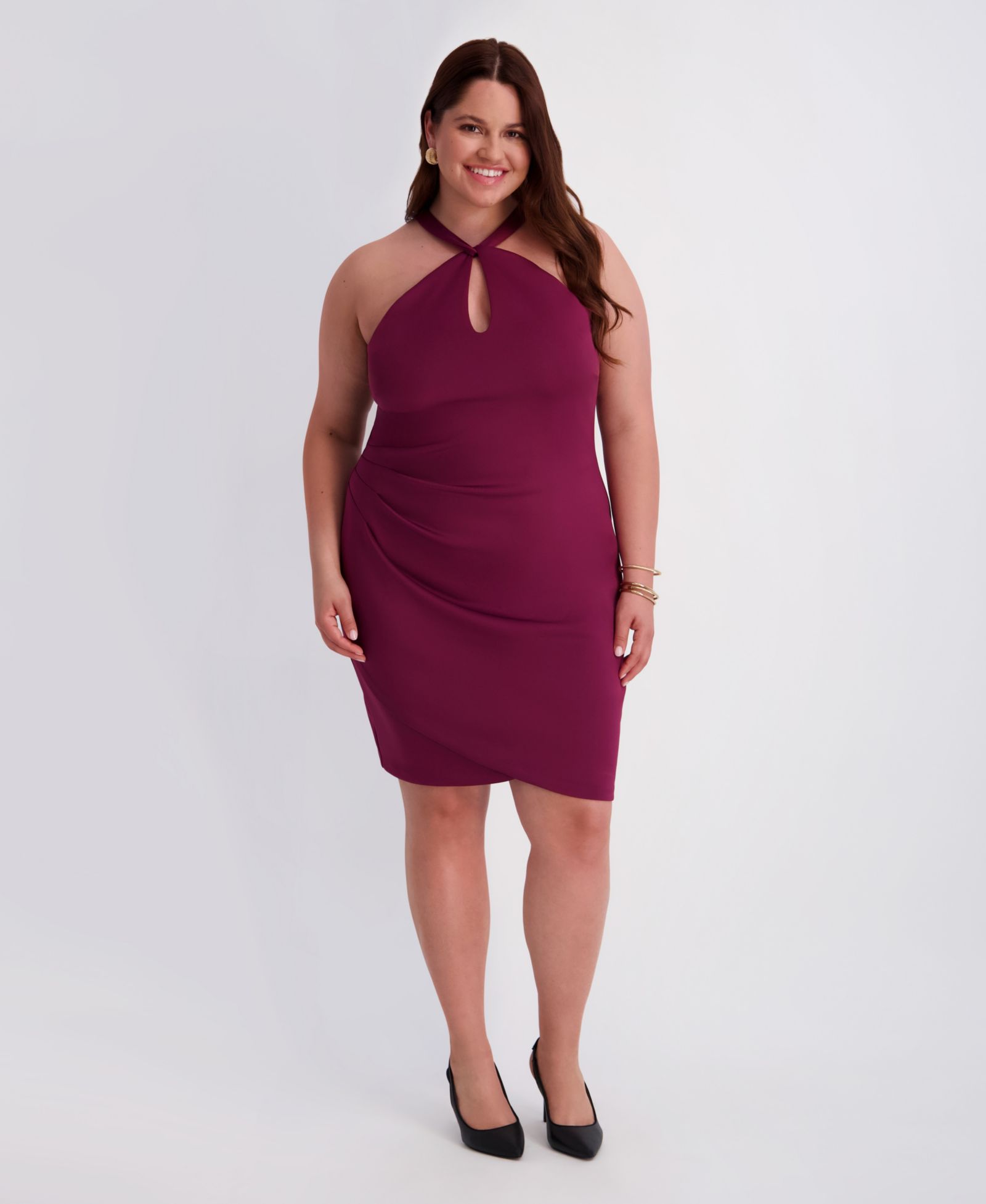 Женское платье миди Siena Plus Size Scuba Crepe