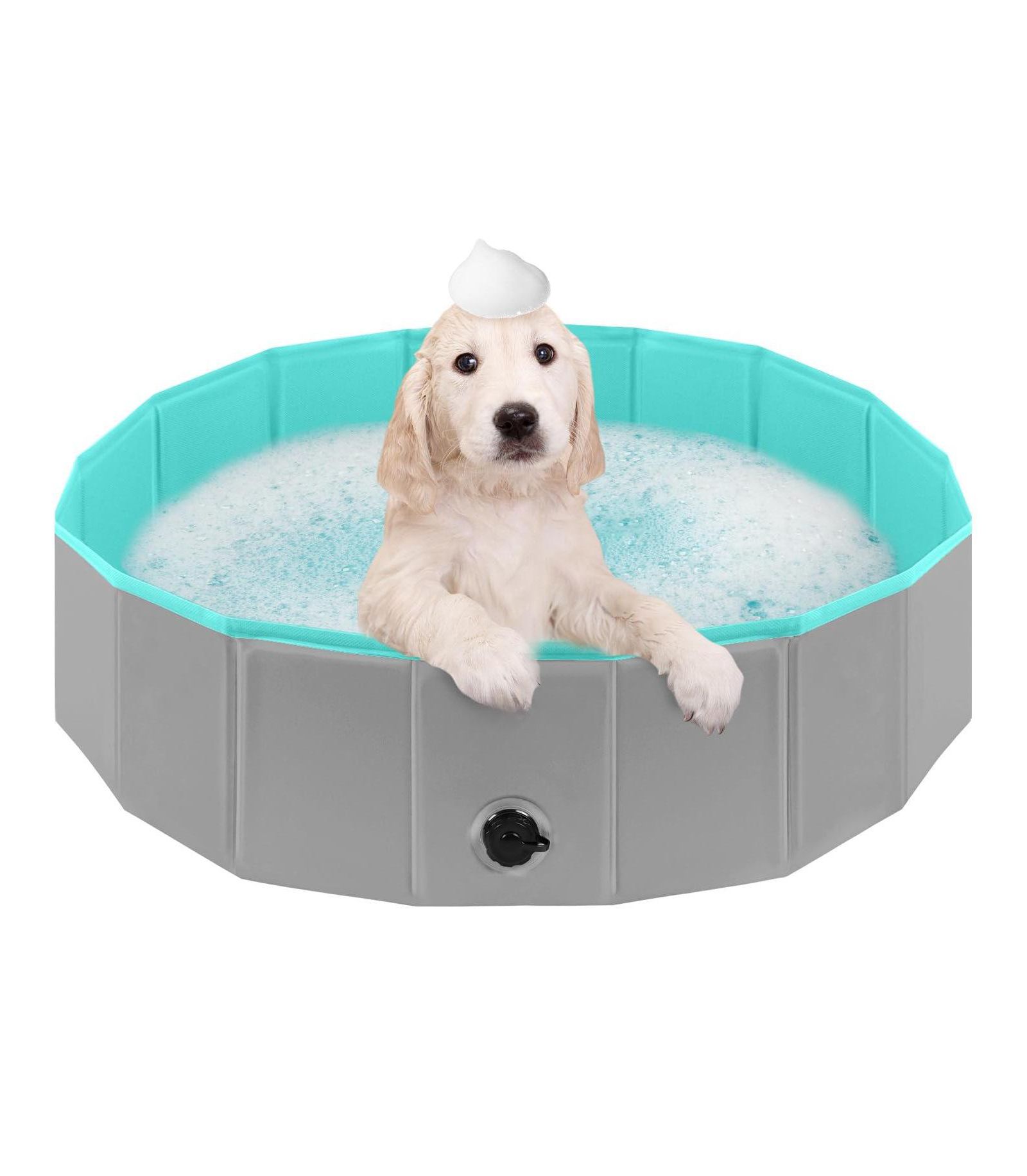 ARONKL Foldable Collapsible Dog Pool with Non Slip Base