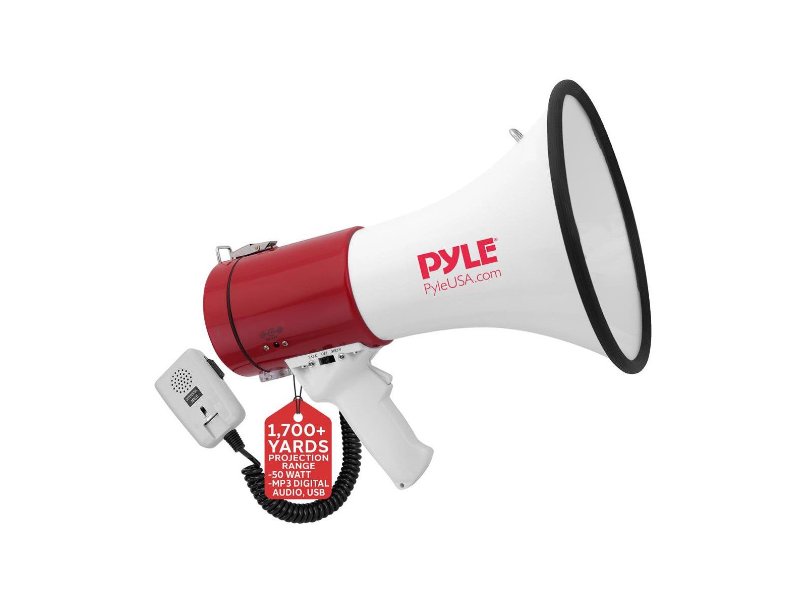 Pyle PMP58U Talk & Siren Modes Handheld Microphone Megaphone Speaker