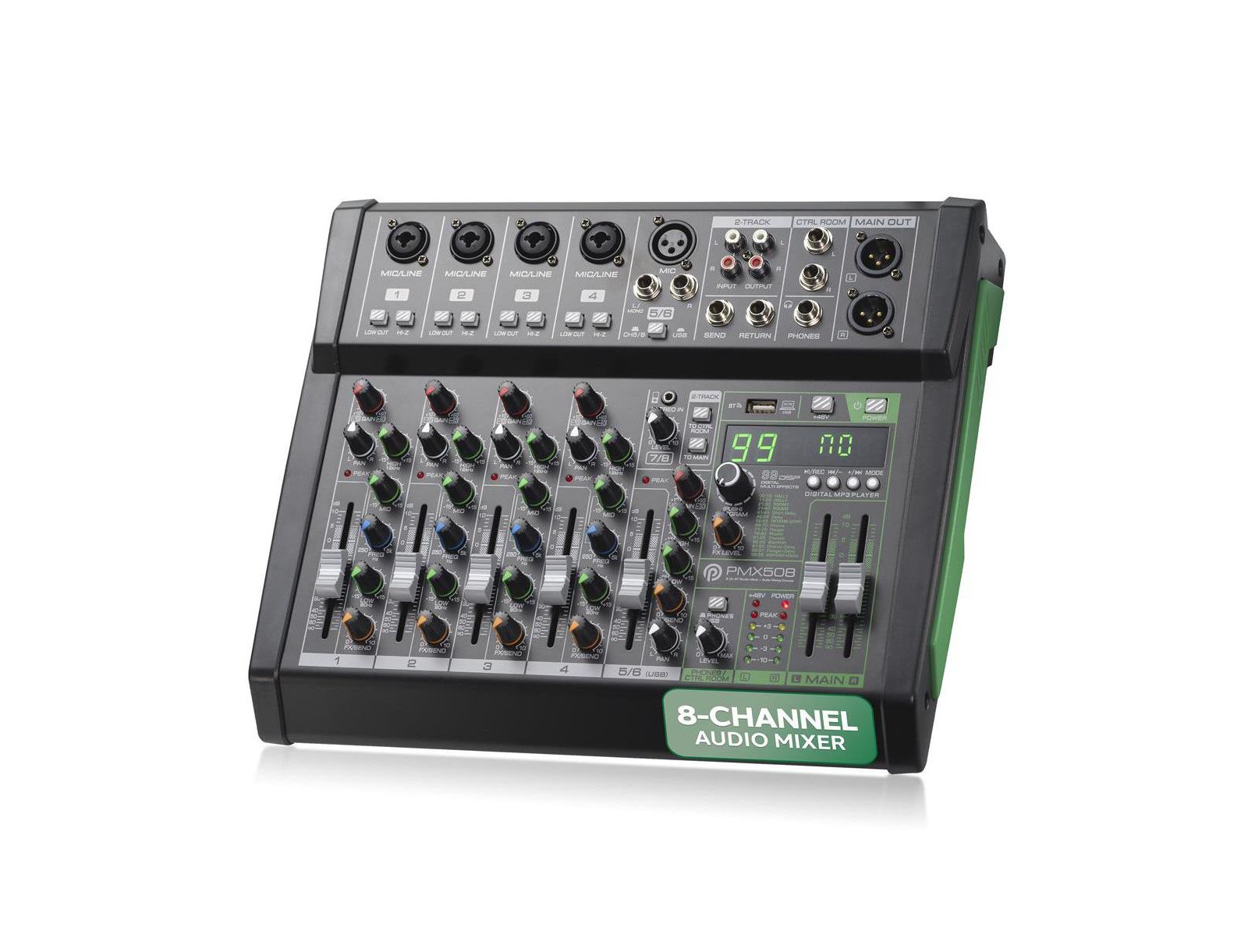 Аудиомикшер Pyle 8-Ch. Bluetooth Studio Mixer DJ Controller
