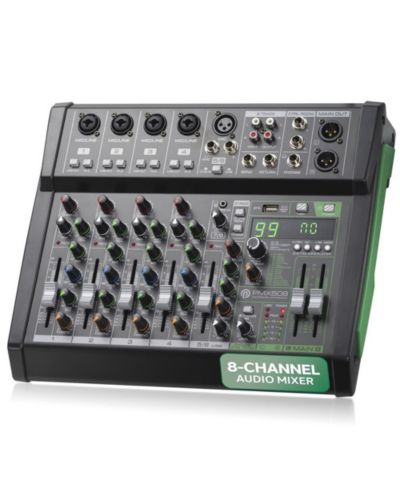 Pyle 8-Channel Bluetooth DJ Audio Mixer