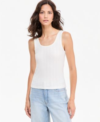 On 34th Women's Pointelle Rib Scoop-Neck Layering Tank, Macy's Exclusive