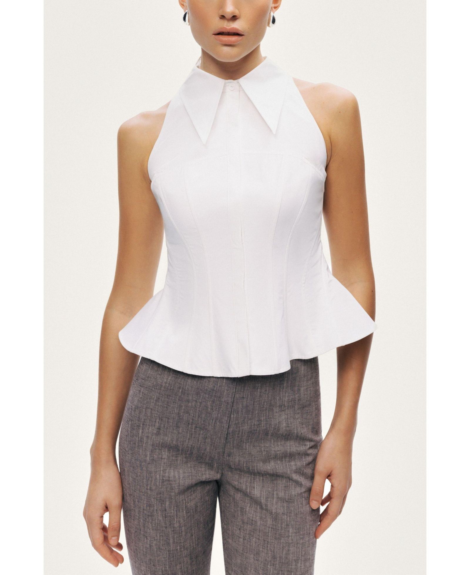 NOCTURNE Women's Sleeveless Sculpted Shirt