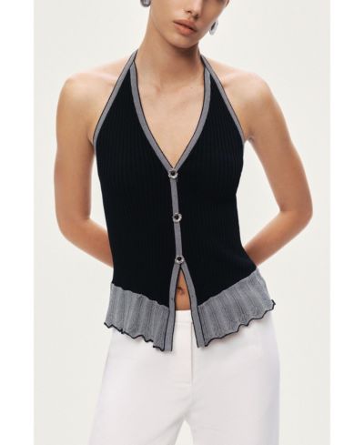 Женский трикотажный топ NOCTURNE Halter Ribbed Knit