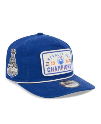 Мужская кепка New Era Royal Edmonton Oilers Throwback Stanley Cup Champions 19TWENTY Adjustable Hat