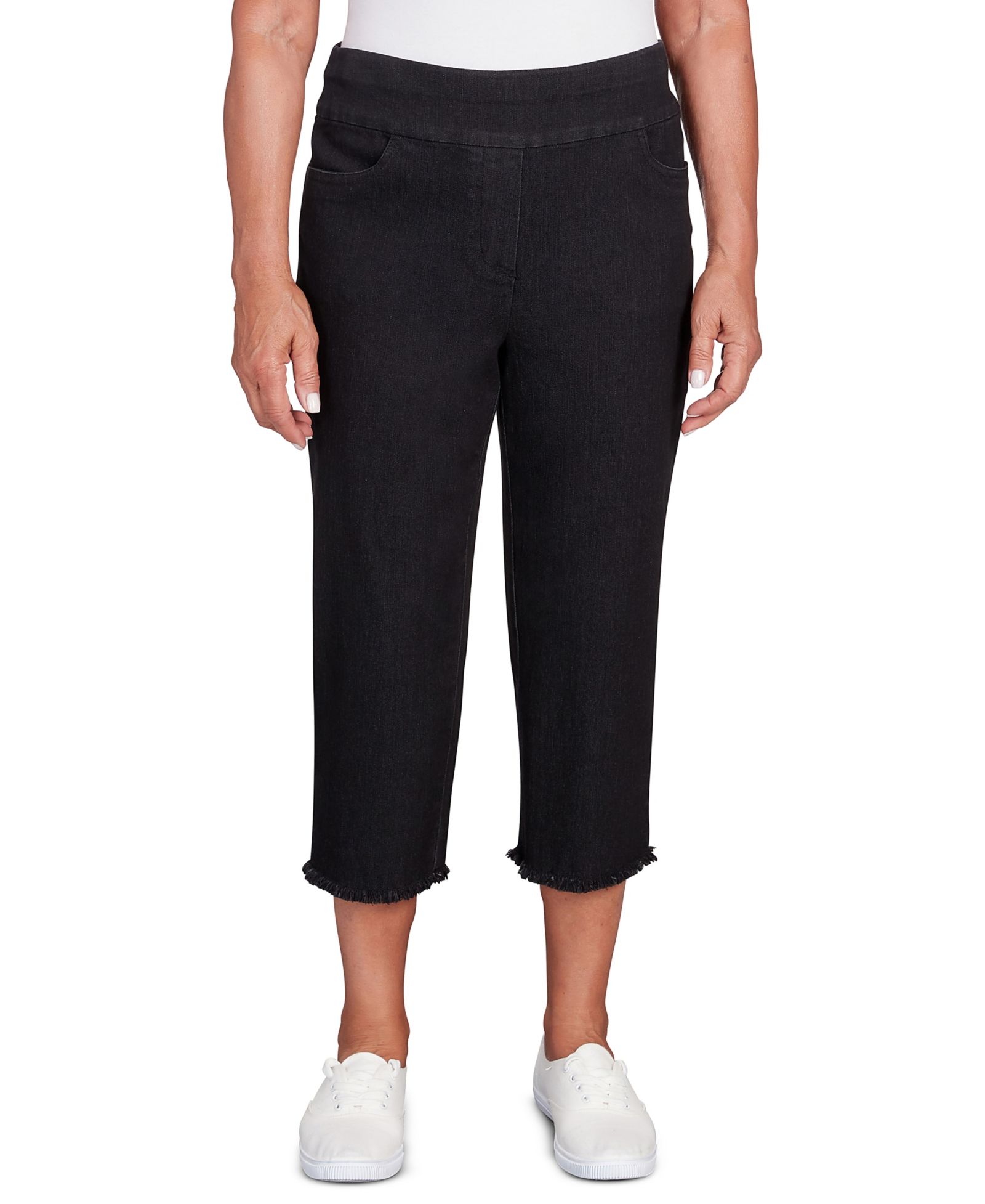 Брюки-капри Alfred Dunner Plus Size Classic Super Stretch Denim Fringe