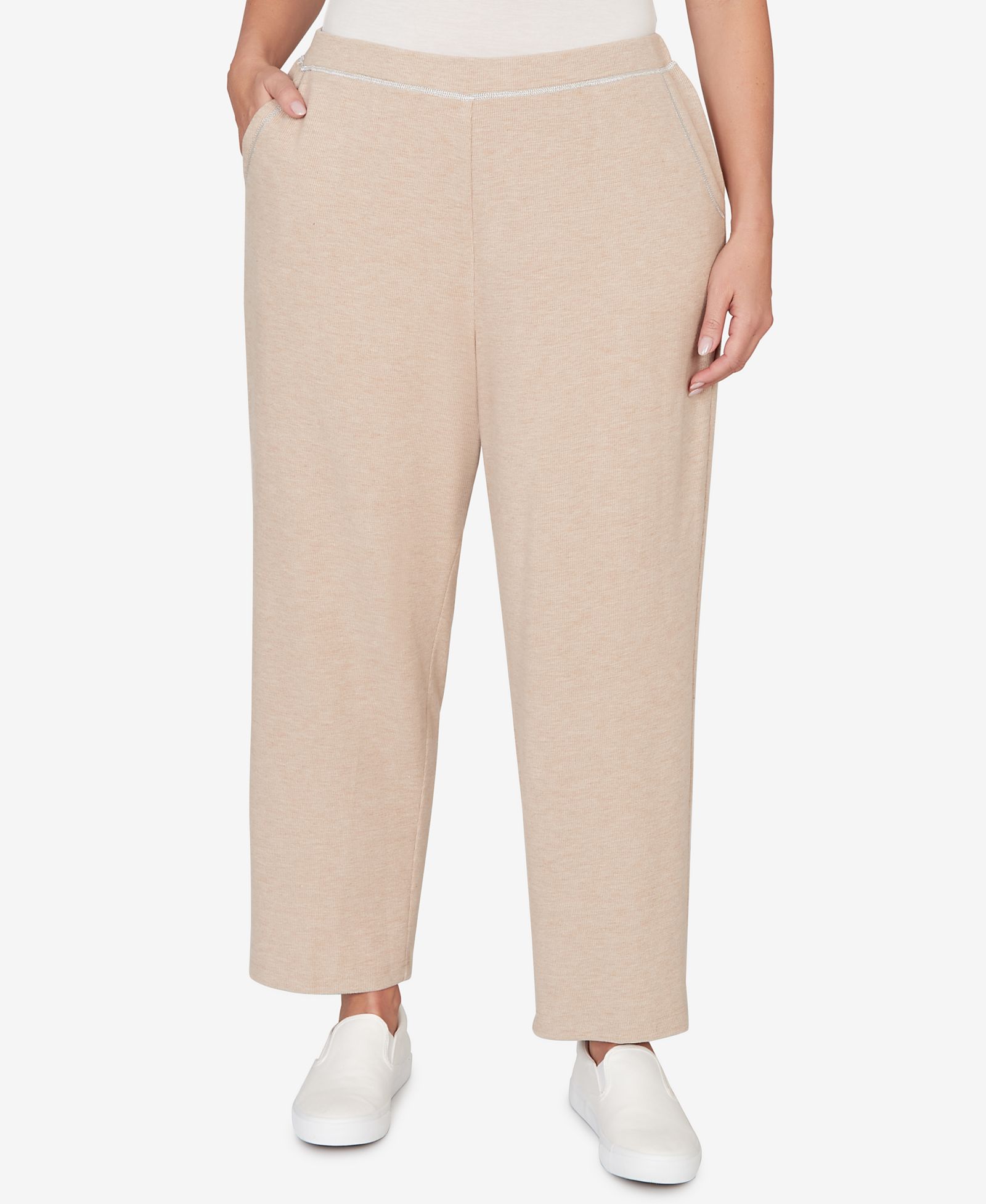 Alfred Dunner Plus Size Comfort & Joy Comfort Everyday Slant Pocket Short Length Pants