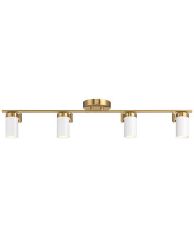 Pro Track 4-Light Heads LED Ceiling Track Light Fixture Kit GU10 Dimmable Directional Modern Kitchen Bathroom 32