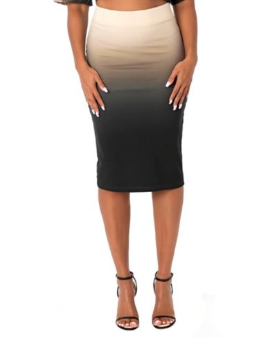 Dai Moda Women's Ombre Perfect Pencil Skirt